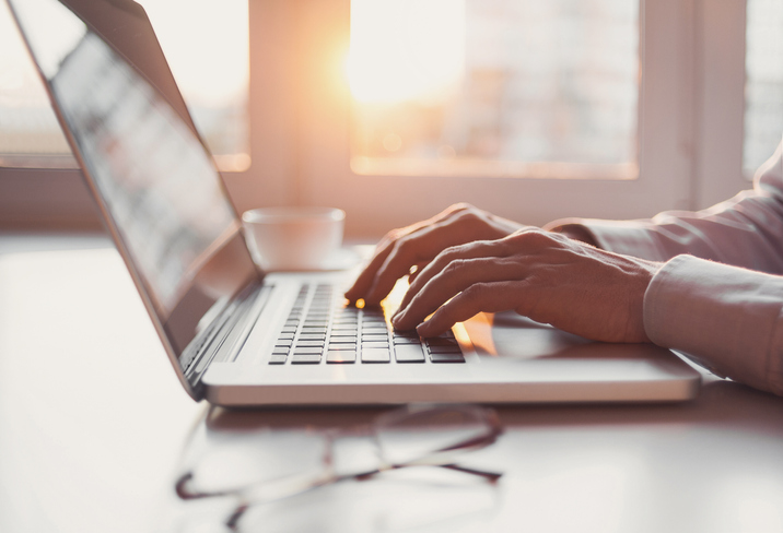 man on a laptop