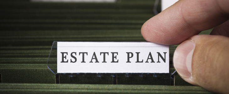 estate plan on a folder