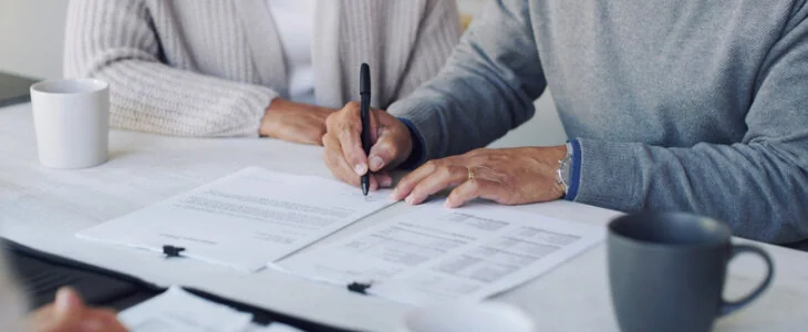 Clients working on farm succession plan