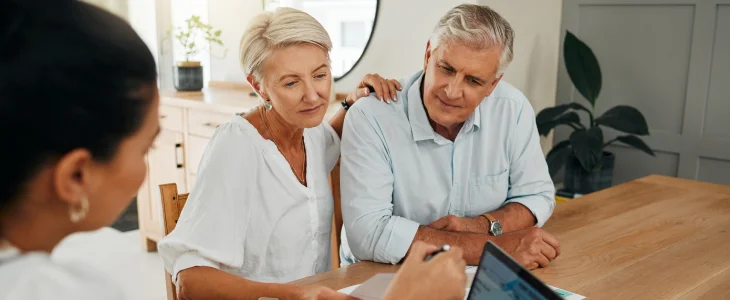 Family discussing estate planning with their lawyer